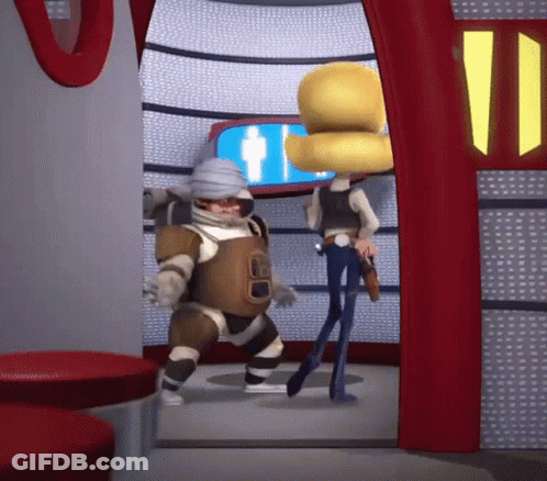 Cartoon Character In Space Suit GIF