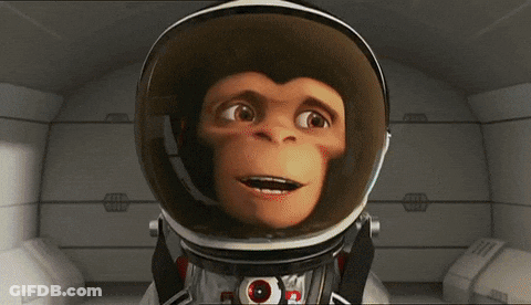 Cartoon Character In Space Suit Screaming GIF