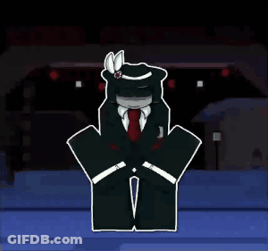 Cartoon Character In Suit And Tie With Number 7 GIF