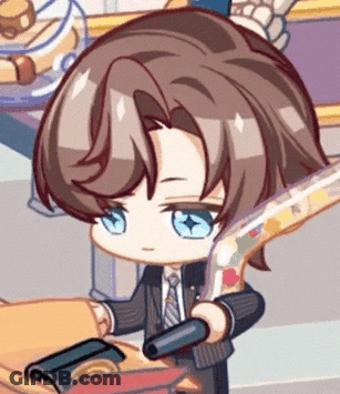 Cartoon Character In Suit Holding Gun GIF