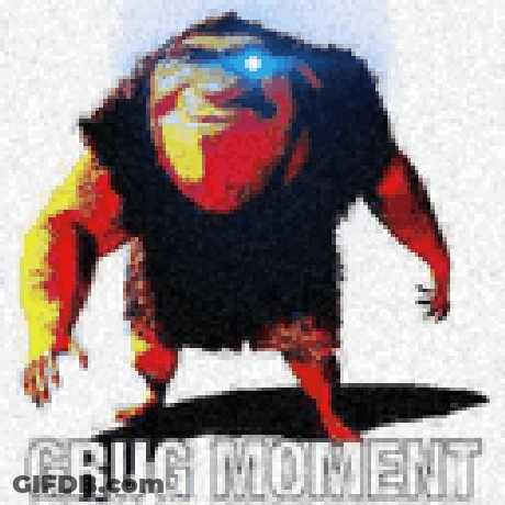 Cartoon Character In Sunglasses And Black Shirt Grua Moment GIF