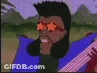 Cartoon Character In Sunglasses And Blue Jacket GIF