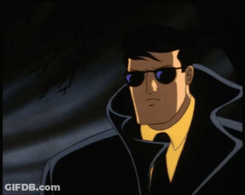 Cartoon Character In Sunglasses And Coat GIF