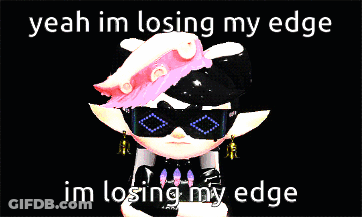 Cartoon Character In Sunglasses And Pink Hat Saying Yeah Im Losing My Edge GIF