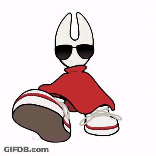 Cartoon Character In Sunglasses And Red Cape GIF