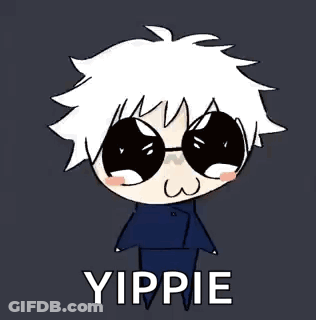 Cartoon Character In Sunglasses And Sweater Surrounded By Confetti Yippie GIF