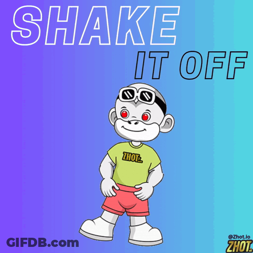 Cartoon Character In Sunglasses And Zhot Shirt GIF