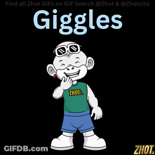 Cartoon Character In Sunglasses And Zhot Shirt GIF
