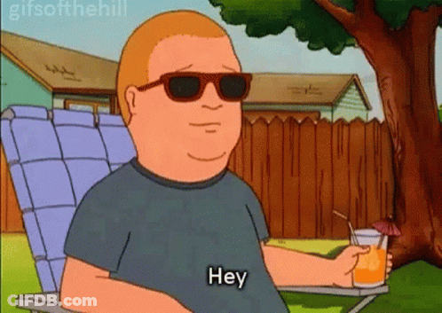 Cartoon Character In Sunglasses Holding Orange Juice Saying Hey GIF