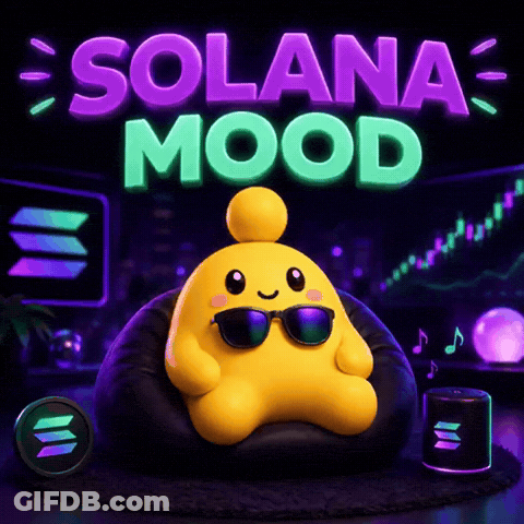 Cartoon Character In Sunglasses On Bean Bag Solana Mood GIF