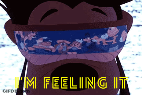 Cartoon Character In Sunglasses Saying I'm Feeling It GIF