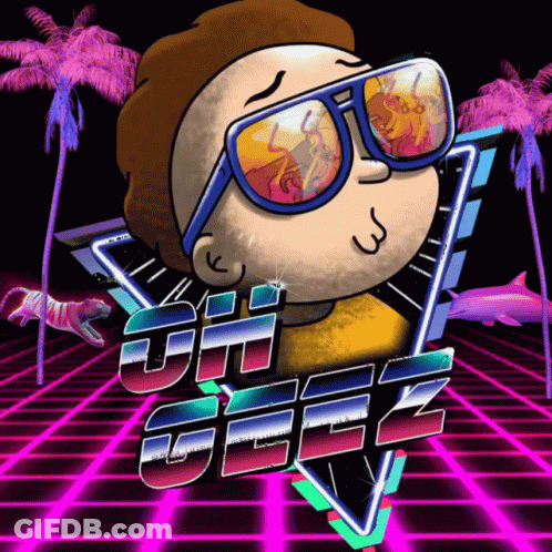 Cartoon Character In Sunglasses Saying Oh Jeez GIF