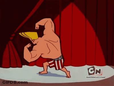 Cartoon Character In Sunglasses Sitting In Living Room GIF