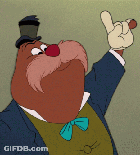 Cartoon Character In Top Hat And Bow Tie GIF