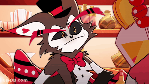 Cartoon Character In Top Hat And Bow Tie GIF