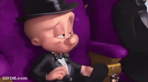Cartoon Character In Top Hat And Bow Tie Looking Through Binoculars GIF