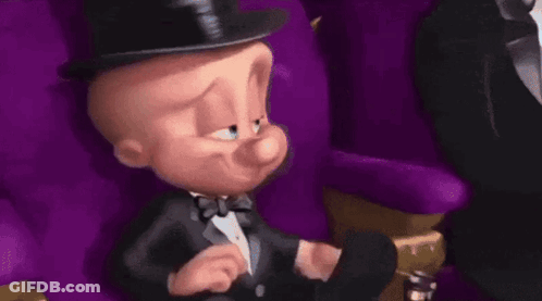 Cartoon Character In Top Hat And Bow Tie Looking Through Binoculars GIF