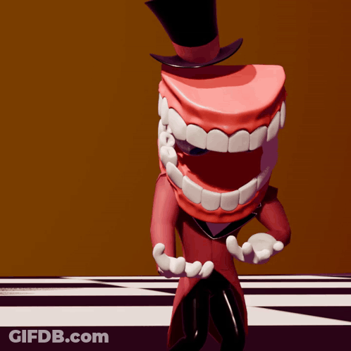 Cartoon Character In Top Hat And Bow Tie GIF
