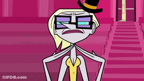 Cartoon Character In Top Hat And Glasses GIF