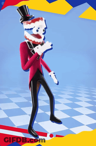 Cartoon Character In Top Hat And Red Jacket GIF