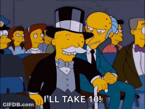 Cartoon Character In Top Hat Holding Cane Before Crowd GIF