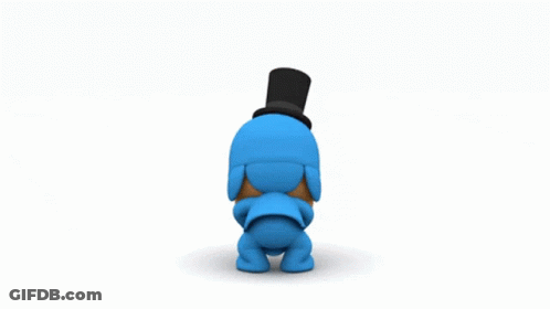 Cartoon Character In Top Hat Holding Magic Wand GIF