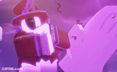 Cartoon Character In Top Hat Holding Purple Object GIF