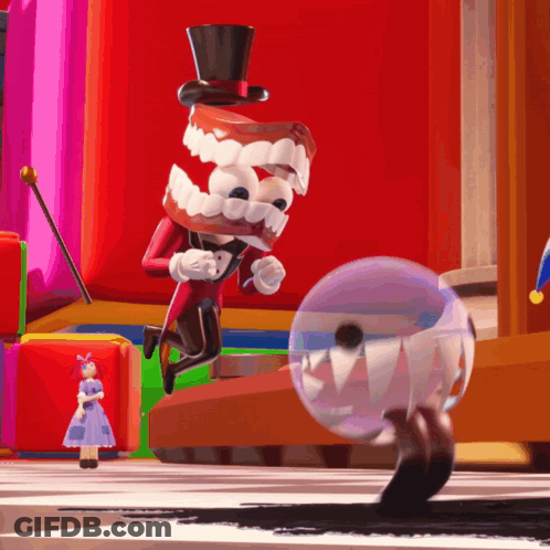 Cartoon Character In Top Hat GIF