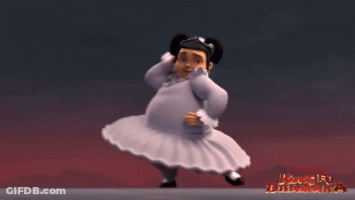 Cartoon Character In Tutu Kung Fu Dramaka GIF