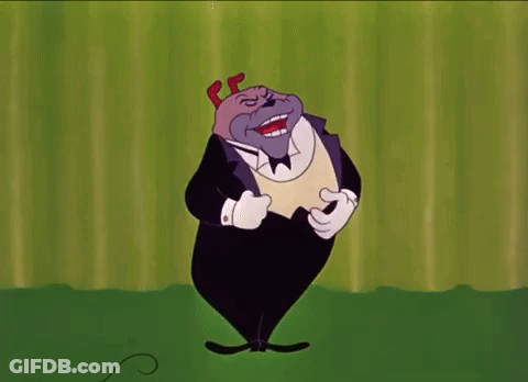 Cartoon Character In Tuxedo And Bow Tie GIF
