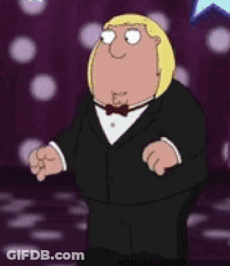Cartoon Character In Tuxedo And Bow Tie Dancing GIF