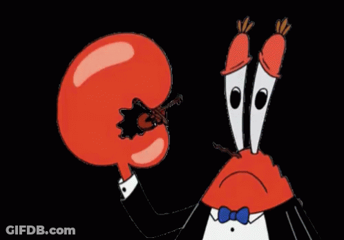 Cartoon Character In Tuxedo Holding Kidney GIF