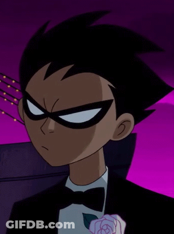 Cartoon Character In Tuxedo With Rose In Pocket GIF