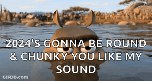 Cartoon Character In Water 2024 'S Gonna Be Round And Chunky You Like My Sound GIF