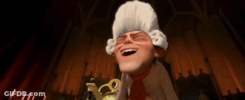 Cartoon Character In Wig And Sunglasses Laughing GIF