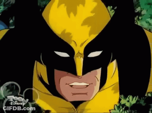 Cartoon Character In Yellow And Black Superhero Costume GIF