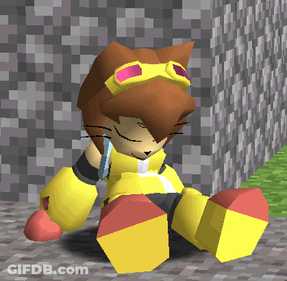Cartoon Character In Yellow Jacket And Goggles GIF