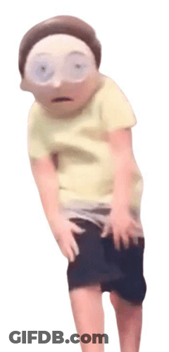 Cartoon Character In Yellow Shirt And Black Shorts GIF