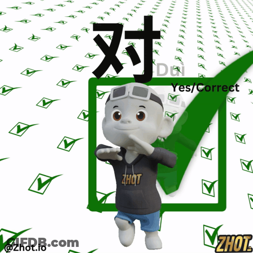 Cartoon Character In Zhot Hoodie Standing Before Checklist GIF