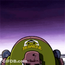 Cartoon Character In Zombie Shirt GIF