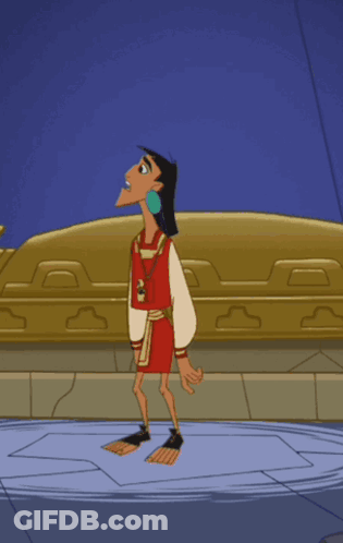 Cartoon Character Jumping Arms Up GIF