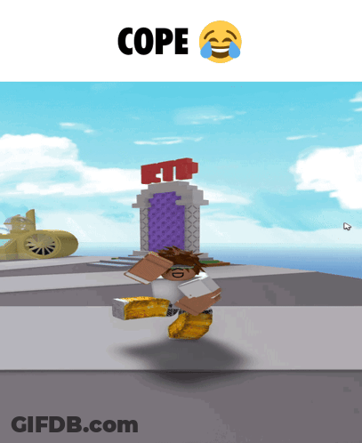 Cartoon Character Jumping Cope GIF