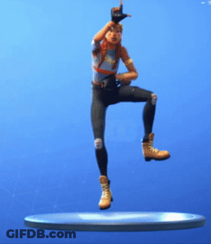 Cartoon Character Jumping On One Leg GIF