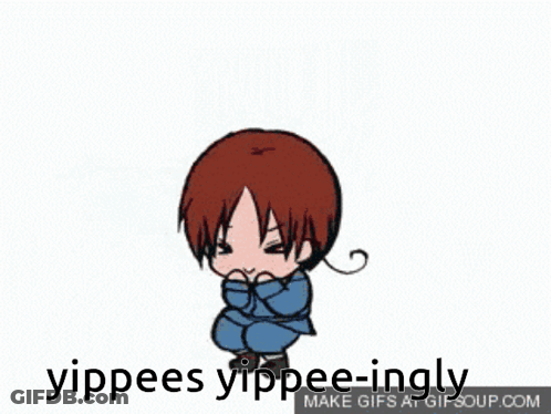 Cartoon Character Jumping Saying Yippees Yippee-Ingly GIF