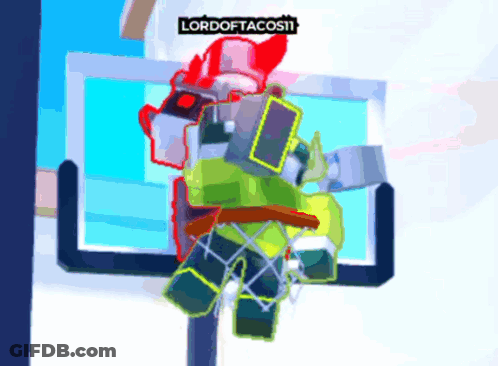Cartoon Character Jumping Through Basketball Hoop Lordoftacost GIF