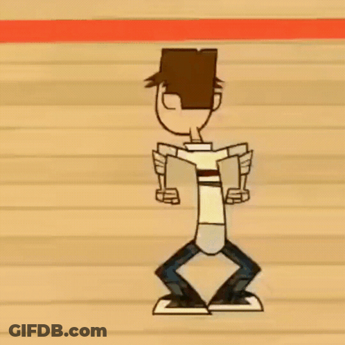 Cartoon Character Jumping With Arms Outstretched GIF