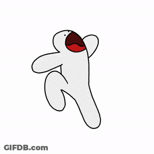 Cartoon Character Jumping With Bestieeee GIF