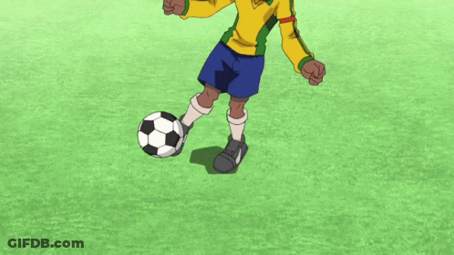 Cartoon Character Kicking Soccer Ball GIF