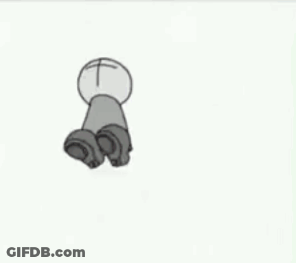 Cartoon Character Kneeling With Cross On Head GIF