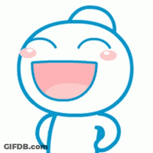 Cartoon Character Laughing With Big Smile GIF